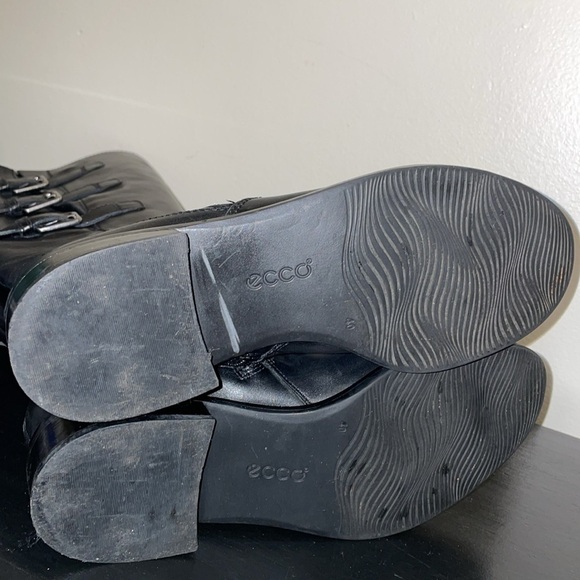 ECCO Hobart Tall Leather 3 Buckle Riding Boots.  Size 8.5. - Picture 11 of 14